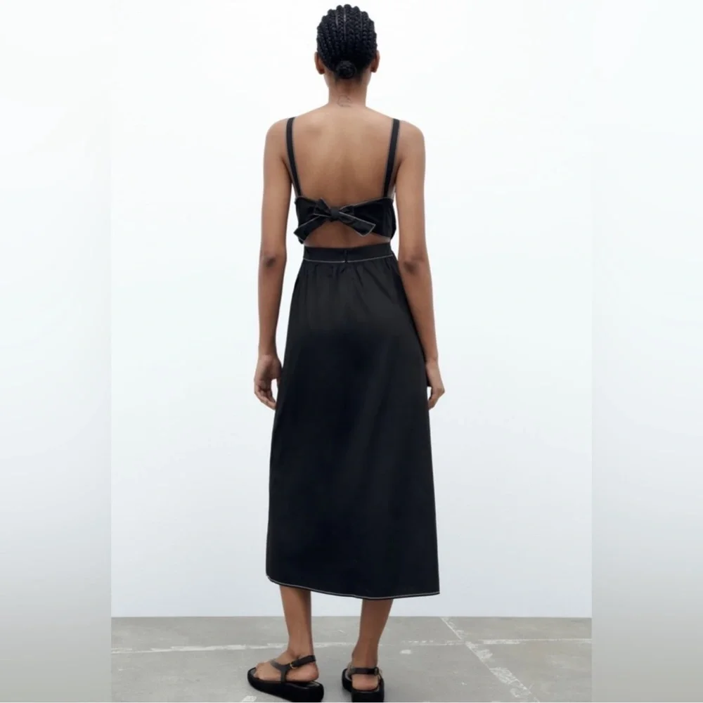 NWT Zara black point dress - Picture 4 of 10